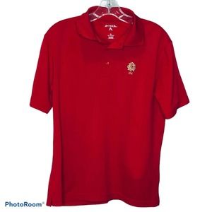 Antigua Boy's Polo Shirt Short Red Collared Sleeve‎ Size XL